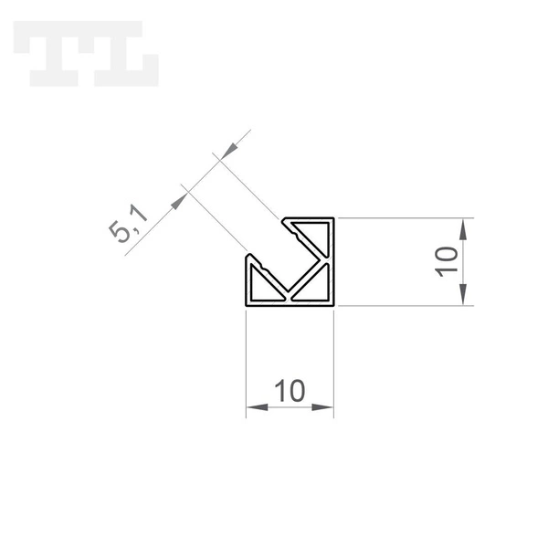 Profil LED P3-5 natynk 200cm szer. 20mm | do osłonek C21 | Srebrny