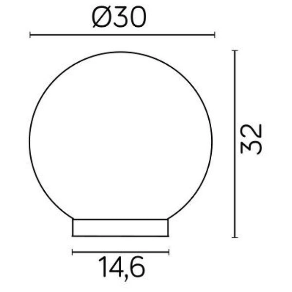 Kula ozdobna do ogrodu szkło akrylowe śr.30 cm ALEKULE G 300 Z | biały