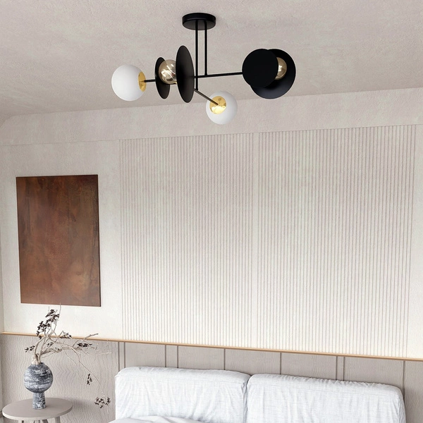 Lampa sufitowa Emibig MINERVA 4 Czarny 612/4