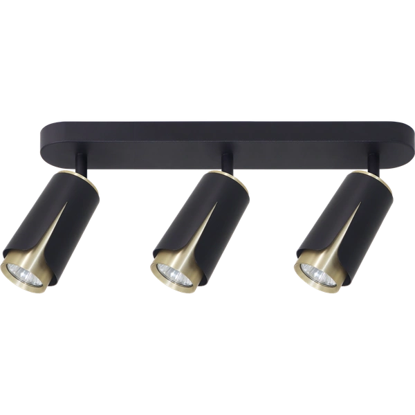 FLOWER BLACK GOLD SPOT 3xGU10