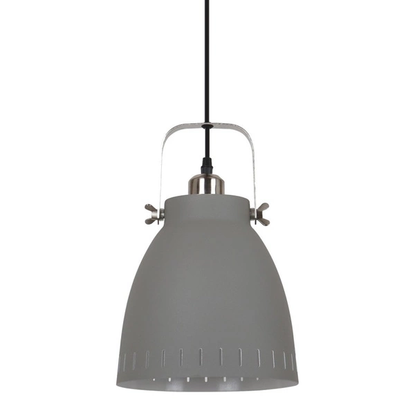 Lampa wisząca FRANKLIN śr. 21cm E27 | szary/nikiel