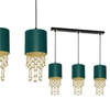 Nowoczesna lampa wisząca listwa ALMERIA GREEN/GOLD 3xE27 MLP64500