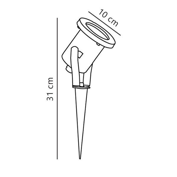 Reflektor TAURUS GU10 28W Stal nierdzewna