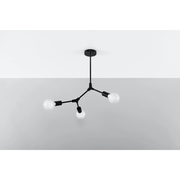 Lampa sufitowa PLATO 3 SL.0708 czarna 3xE27