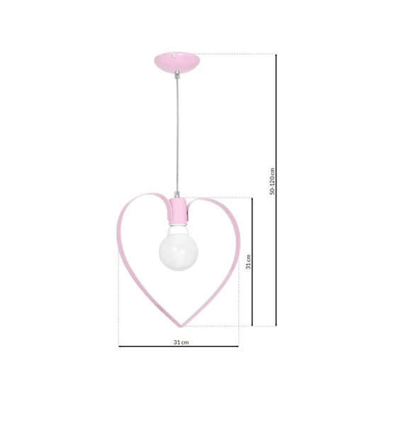 Lampa wisząca AMORE PINK 1xE27 MLP9953