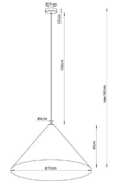 Lampa Sigma Vesuvio beżowy/czarny M 3xE27 41073