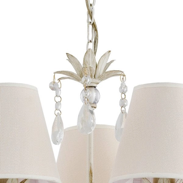 Żyrandol ALFA LUKRECJA BIAŁA 5xE14 50cm | 21065