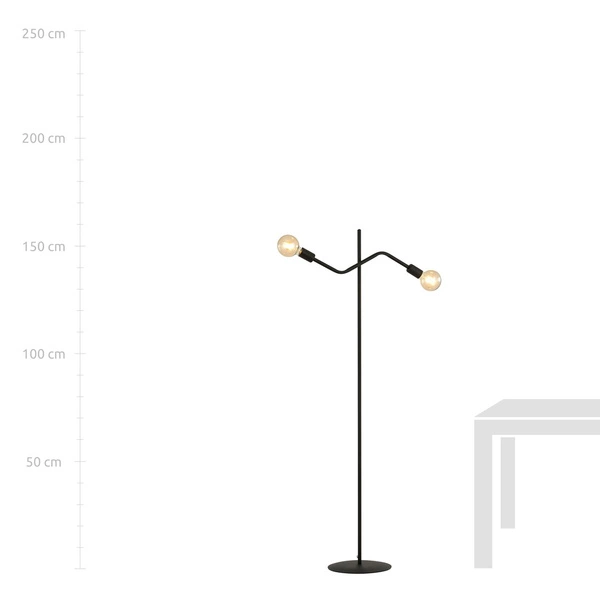 Lampa podłogowa Emibig FRIX LP2 Czarny 1126/LP2