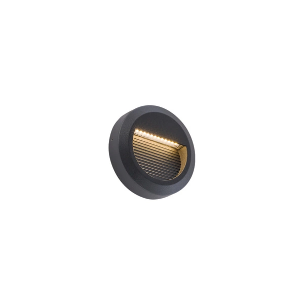 Lampa ścienna SIDEWALK ROUND LED IP54 | czarny 8147