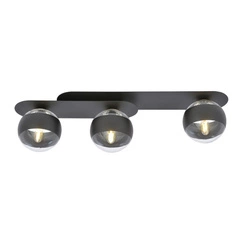 Lampa sufitowa Emibig PLAZA 3 Czarny/STRIPE 1121/3