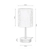 Lampa Stołowa Mateo 1xE27 Max.25W Dąb Olejowany/Czarny Kabel PCV/Tapeta Beżowa 87814174