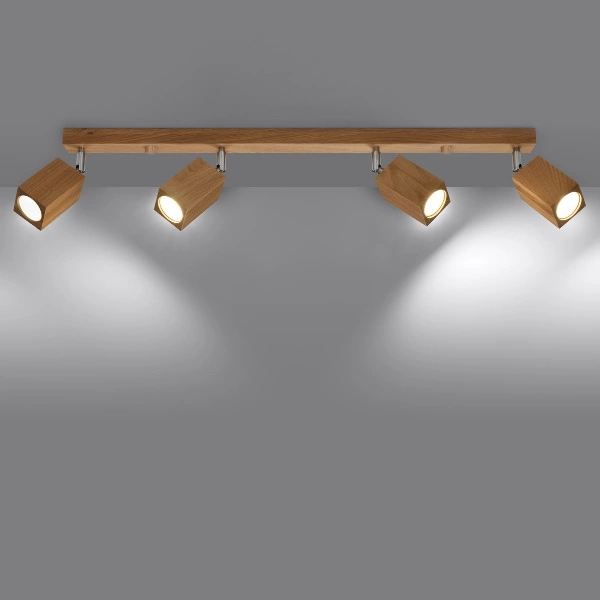 Nowoczesny Plafon KEKE 4 dąb SL.1038-0