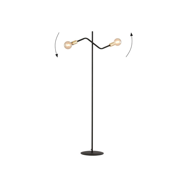Lampa podłogowa Emibig BOLT LP2 Czarny GOLD 1125/LP2