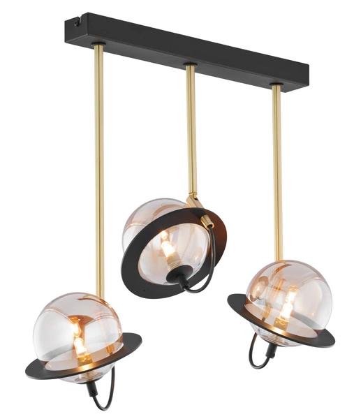 Nowoczesna Lampa wisząca PLANET wys. 50cm 3xG9 14W IP20 | Złoty