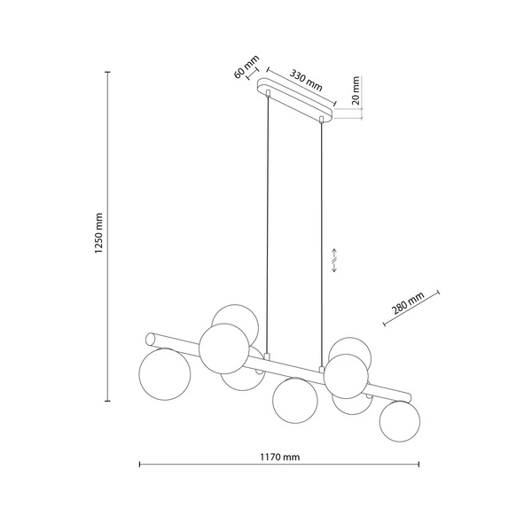 ESTERA WOOD LAMPA WISZĄCA 9 PŁ 5906