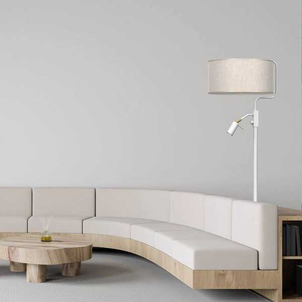 Lampa podłogowa LINO BIEL / LEN 1xE27 + 1x mini GU10