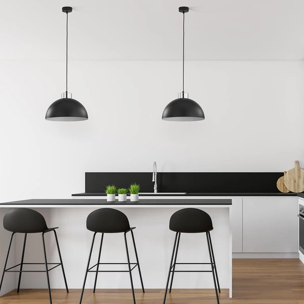 Lampa wisząca do salonu TEDI BLACK śr. 33cm E27 60W | czarny 6021