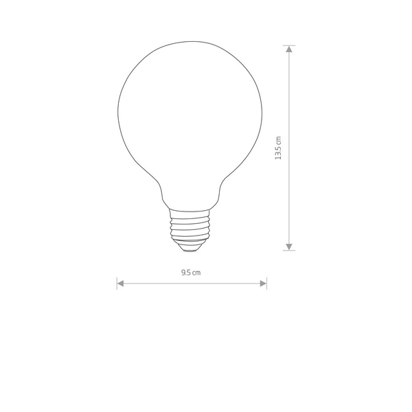 Żarówka LED globe E27 8W ciepła 3000K Glass Ball Bulb bez kołnierza G95 mleczna 9177