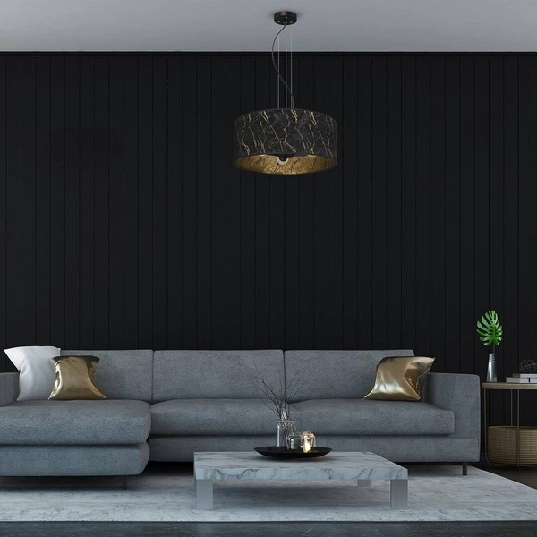 Lampa wisząca SENSO Black/Gold 3xE27 wys. 90cm | czarny złoty