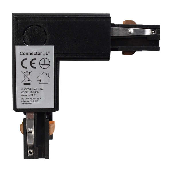 Łącznik szynoprzewodu 3-fazowego TRACK LIGHT, czarny, Typ: LU, ML7088