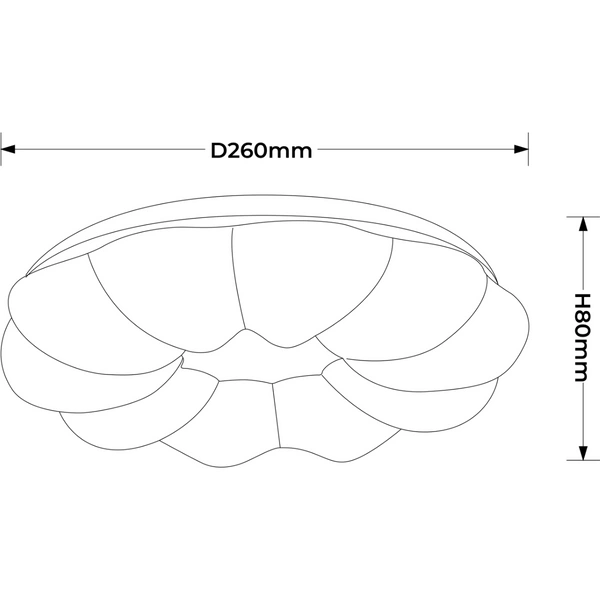 Plafon Ariva 26 cm biały LED 4000K
