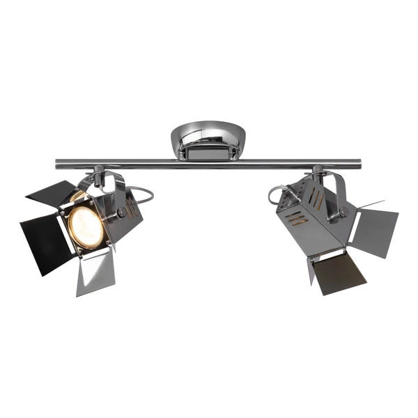Fotolampa sufitowa w zestawie 2xGU10 LED 5W Chrom Metal 2584228