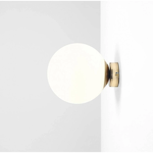 Aldex Kinkiet BALL 1076C30_M, 20 cm, złoty/biały, 1x60W E27