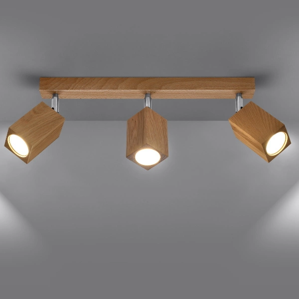 Nowoczesny Plafon KEKE 3 dąb SL.1037-0
