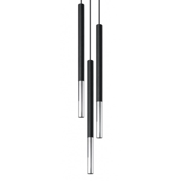 Lampa wisząca MOZAICA 3P SL.0887 czarny/chrom 3xG9