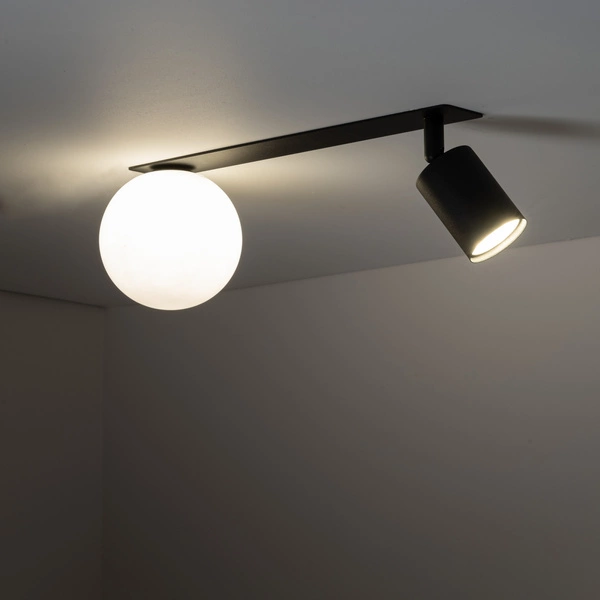 Lampa sufitowa podtynkowa VOX2 1xGU10 1xG9 szer.43cm | Biały - Czarny 10927