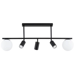 Lampa sufitowa ALFA ESKA CZARNA 3xGU10 & 2xE14 95cm | 63336