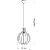 Lampa Wisząca ARANCIA Naturalne Drewno, E27 60 W, SL.0391