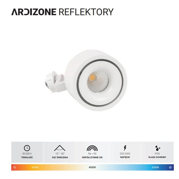 Reflektor S75 do bazy ARDIZONE 9,2W ciepła 3000K czarny