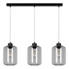 Lampa Wisząca Tarro 3xE27 Max.60W Czarny Metal/Przezroczysty Kabel PCV/Szkło Dymne 15890304