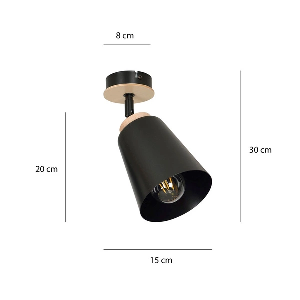 Lampa sufitowa Emibig ATLAS 1 Czarny 725/1