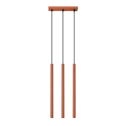 Lampa wisząca PASTELO 3 ochra czerwona