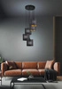 Lampa wisząca LONG 35-73976 czarno-złota 5x40W E14