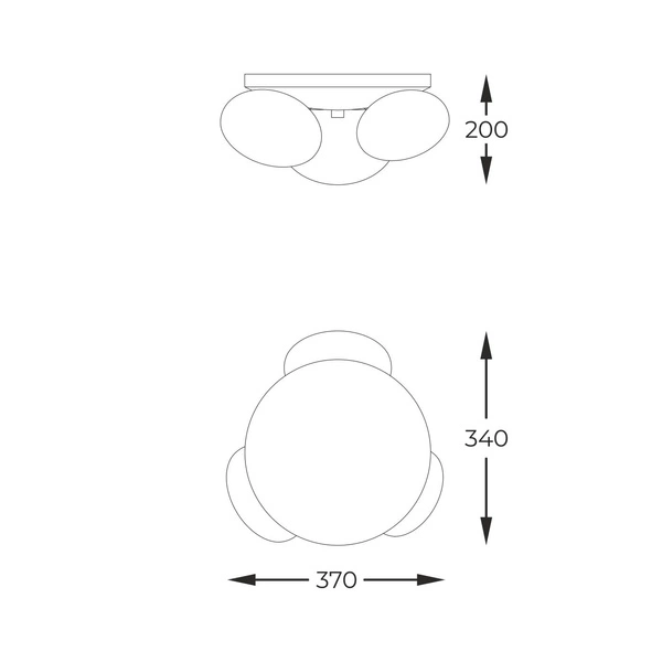 1191 OMI LAMPA SUFITOWA ZŁOTY