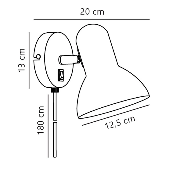 Kinkiet TEXAS E27 60W Metal | Biały