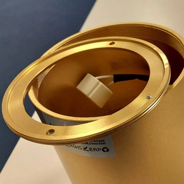 Oprawa sufitowa spot tuba natynkowa BORK R śr. 11,5cm złoty