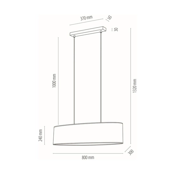 Jute Lampa Wisząca 2xE27 Max.40W Czarny/Transparentny/PVC/Beżowy 17910204
