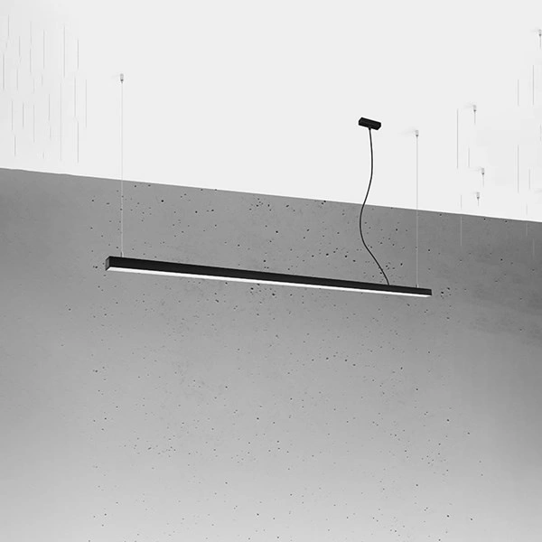 Lampa wisząca PINNE, 200 cm, czarna, 50W LED, barwa ciepła 3000K, TH.229