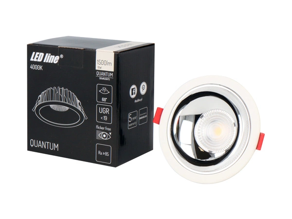 Downlight lampa sufitowa podtynkowa QUANTUM LED DIM 15W 4000K 115mm | biała