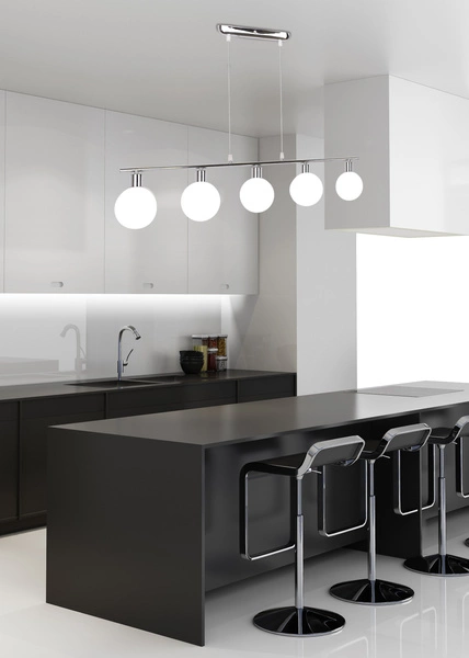 Lampa wisząca ODEN, 35-03270, chrom/biały, 5x40W G9