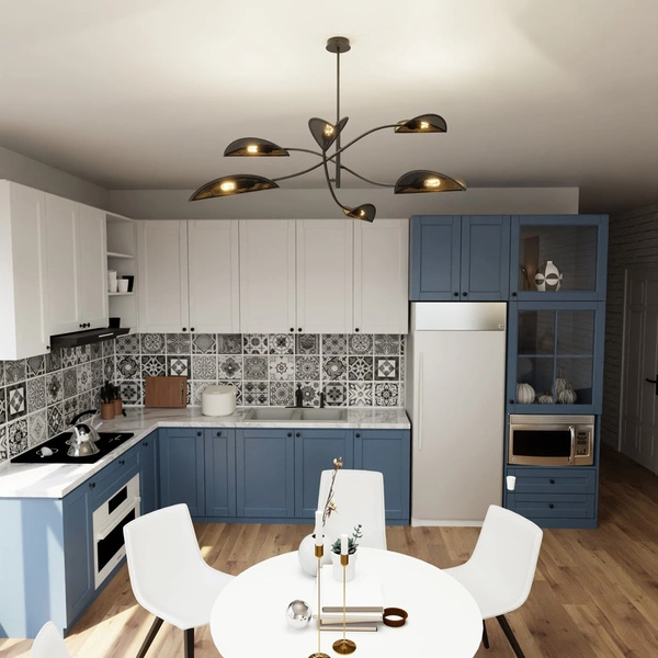 Lampa sufitowa Emibig LOTUS 6 Czarny/GOLD 1106/6