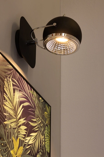 Kinkiet kulowy w zestawie 1xGU10 LED 6W Czarny Metal 5009184