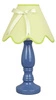 Lampka stołowa/nocna LOLA 41-84361 niebieska/abażur pistacjowy 1x40W E14