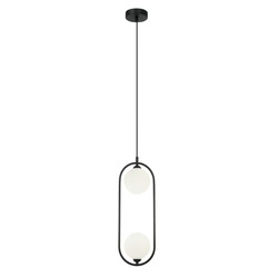 Lampa wisząca Lupus wys. 42cm 2xG9 | czarny