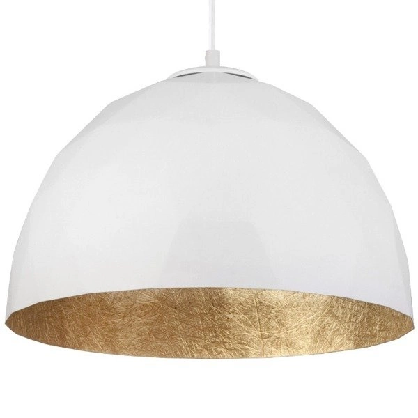 Lampa wisząca DIAMENT biało - złota 35cm