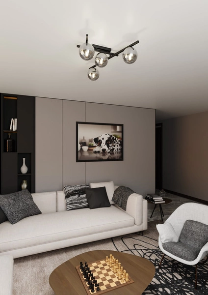 Lampa sufitowa Emibig SMART 4 Czarny/GRAFIT 1104/4